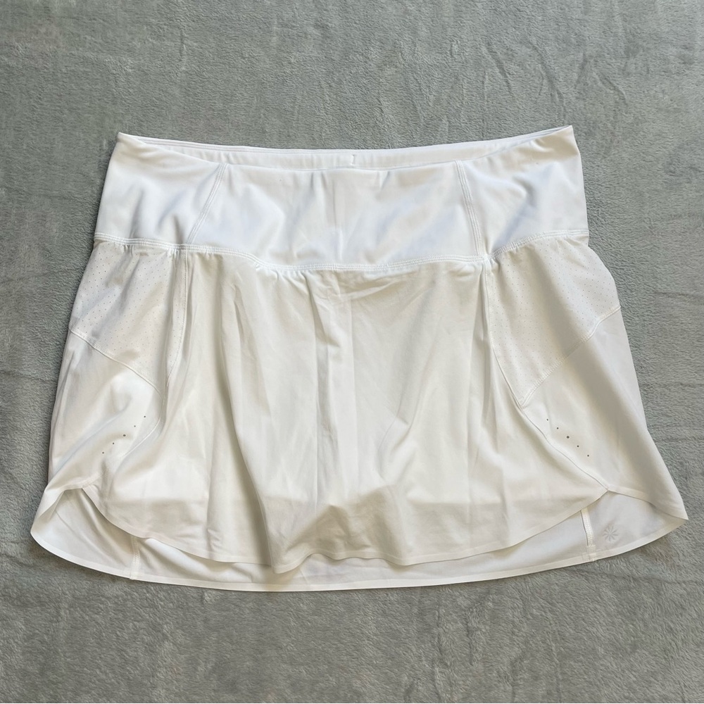 Athleta Skort 1X Run With It Athletic Athleisure White Running